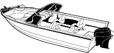 ALUMINUM V-HULL FISHING WITH WALK-THRU WINDSHIELD – WIDE SERIES (CARVER COVERS)
