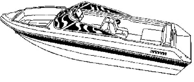 V-HULL RUNABOUTS WITH WINDSHIELD & HAND or BOW RAILS – (Including Eurostyle) (CARVER COVERS)