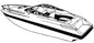 V-HULL LOW PROFILE CUDDY CABIN WITH WINDSHIELD & BOW RAILS (CARVER COVERS)