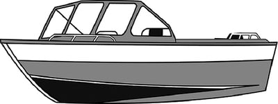 ALUMINUM FISHING WITH HIGH WINDSHIELD – MOUNTED FORWARD (CARVER COVERS)