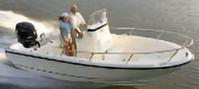 WHALER STYLE ROUNDED BOW, CENTER CONSOLE W/HIGH BOW RAIL (CARVER COVERS)