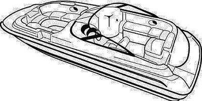 DECK BOATS WITH WALK THRU WINDSHIELD OR SIDE CONSOLE (CARVER COVERS)
