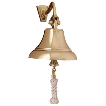5" Brass Bell w/ Off-White Lanyard