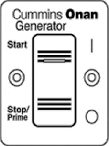 CONTROL PANEL FOR GASOLINE AND LP VAPOR GENERATORS (ONAN)