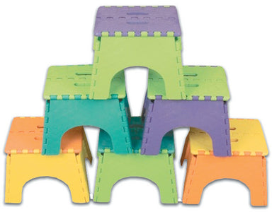 9" EZ FOLDZ - TWO-TONE STEP STOOL ASSORTMENT (B&R PLASTICS)