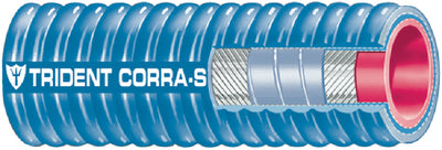 BLUE "VHT" CORRUGATED SILICONE WET EXHAUST HOSE (TRIDENT HOSE)