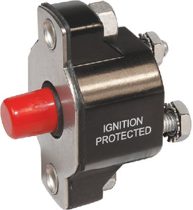 MEDIUM DUTY PUSH BUTTON RESET-ONLY CIRCUIT BREAKER (BLUE SEA SYSTEMS)