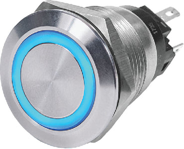 10A PUSH BUTTON LED RING SWITCH (BLUE SEA)