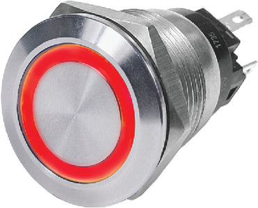 10A PUSH BUTTON LED RING SWITCH (BLUE SEA)