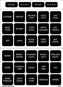 WATERPROOF SQUARE FORMAT LABEL KIT (BLUE SEA SYSTEMS)