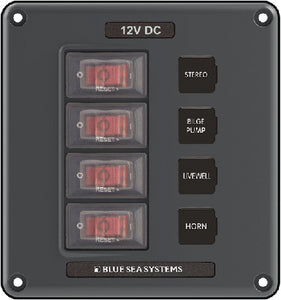 WATER-RESISTANT CIRCUIT BREAKER SWITCH PANEL (BLUE SEA)