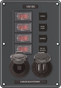 WATER-RESISTANT CIRCUIT BREAKER SWITCH PANEL (BLUE SEA)