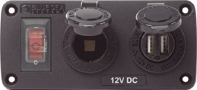 WATER-RESISTANT USB ACCESSORY PANEL (BLUE SEA)