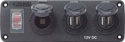 WATER-RESISTANT USB ACCESSORY PANEL (BLUE SEA)