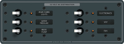DC BRANCH 6 POSITION CIRCUIT BREAKER PANEL (BLUE SEA SYSTEMS)