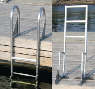 WELDED HEAVY DUTY ALUMINUM FLIP-UP LADDERS (DOCK EDGE)