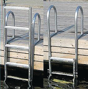 WELDED HEAVY DUTY ALUMINUM SLIDE UP LADDER (DOCK EDGE)