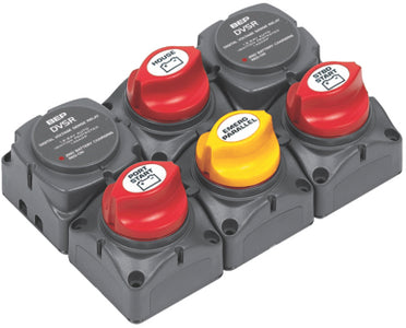 TWIN OUTBOARD VOLTAGE SENSING RELAY (VSR) BATTERY DISTRIBUTION CLUSTER (BEP)
