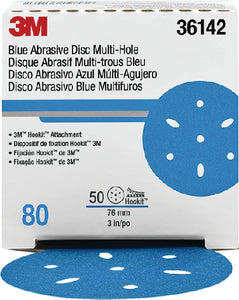 BLUE ABRASIVE HOOKIT™ DISC, MULTI-HOLE (3M MARINE)