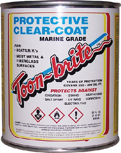 ALUMINUM, METAL & FIBERGLASS PROTECTIVE CLEAR-COAT (TOONBRITE)