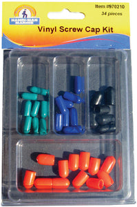 ASSORTED 34 PIECE VINYL SCREW CAP KIT (HANDIMAN)