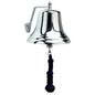 8" Chrome Bell w/ Navy Monkey's Fist Lanyard