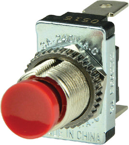 PUSH BTN SW SPST OFF-(ON) RED