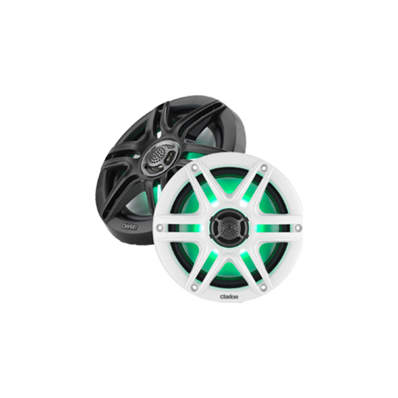 Speakers, 6.5" 30W RGB, White/Blk Sport