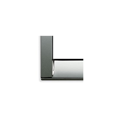 Idea Square Cover Plate, Die-Cast Metal Chrome 36, 2 Modules