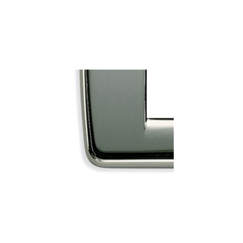 Idea Round Cover Plate, Die-Cast Metal Chrome 36, 4 Modules