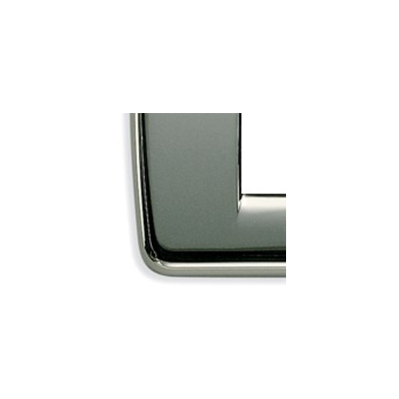 Idea Round Cover Plate, Die-Cast Metal Chrome 36, 2 Modules