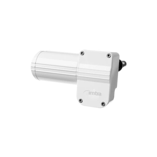 W12 Wiper Motor, 3.5" shaft, 2 5/8" bulkhead, white, 12V ,36" wire tail