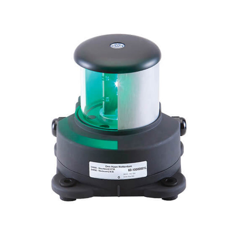 DHR60 Starboard Green LED, Base-Mount, Black, 24V (4.2W), 2NM, IP66, 112.5°