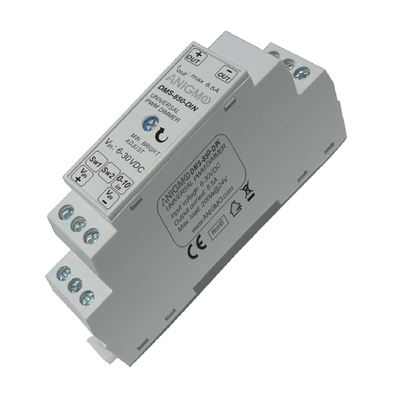 Universal 8.5A LED dimmer for DIN rail DMS-850-DIN