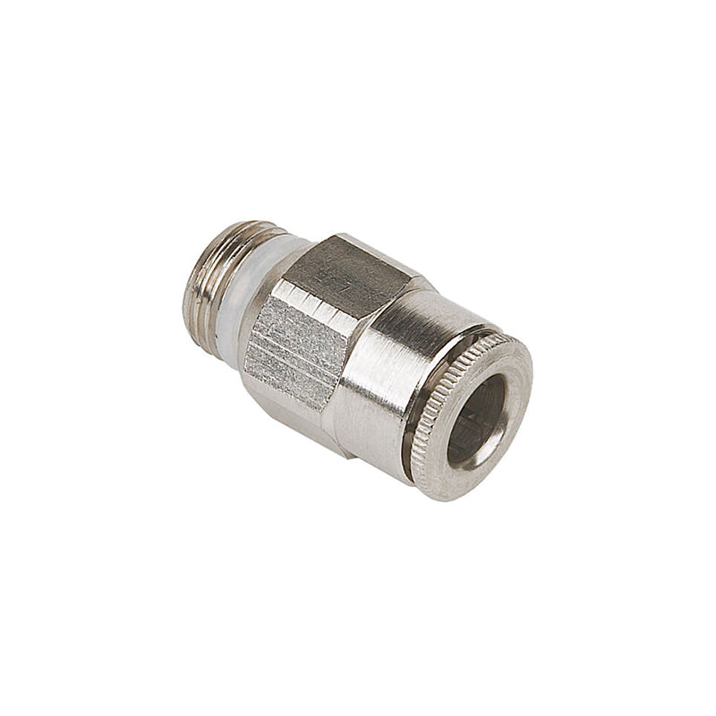 Straight Fitting, Stainless Steel, 6mm O.D. x 1/4 BSPP/NPT