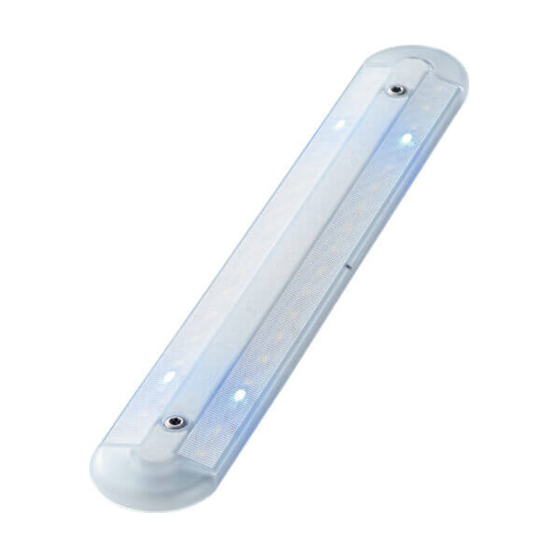 F-22 HO Linear LED, Touchsensor Switch, WW/Blue Clear Housing, High Output, 10-30V, 8W