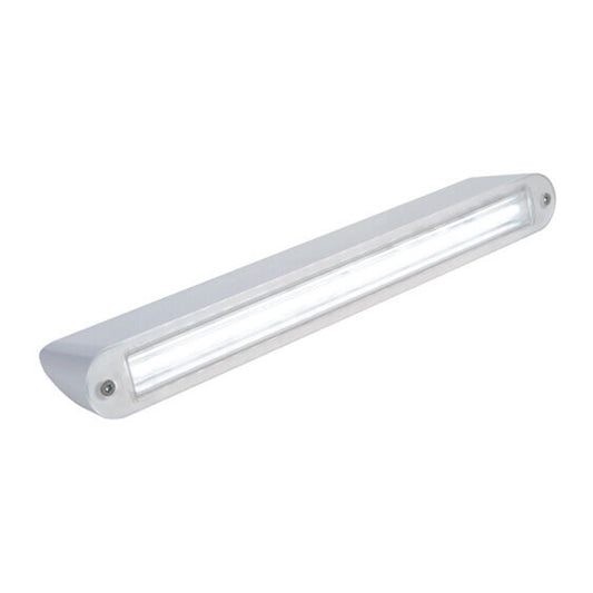 F-25 Angled LED Deck Light, White Base, Warm White, 10-30VDC, 17W *Updated Design Aug 2019*