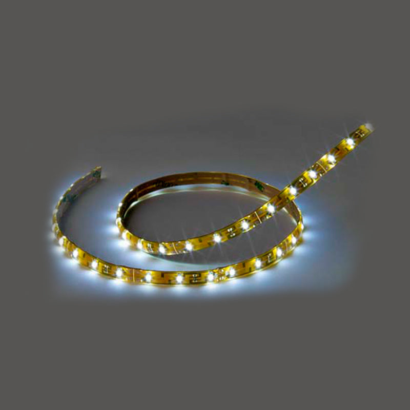 Flexible LED Strip Tape, Standard Output, 24V Cool White, 16' Reel, Wire Leads, IP65