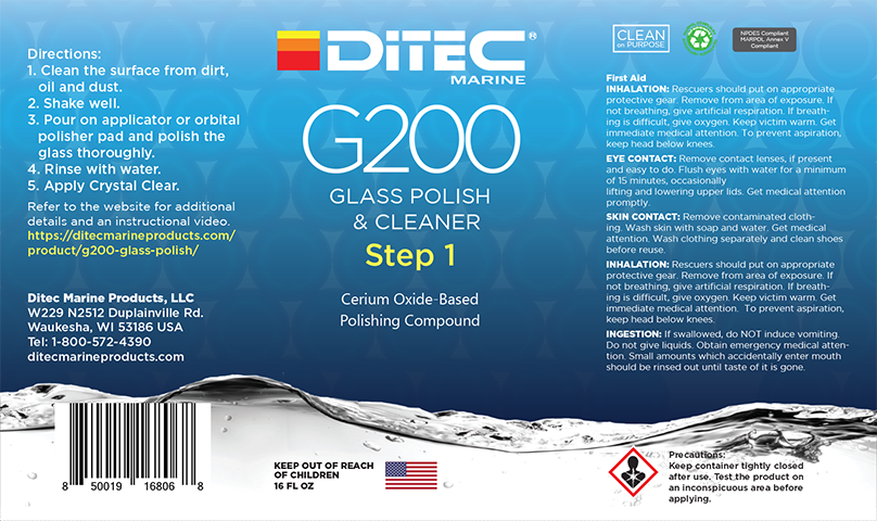 G200 - Cerium Oxide-Based Glass Polishing Compound, 16 oz.