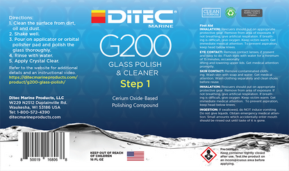 G200 - Cerium Oxide-Based Glass Polishing Compound, 16 oz.