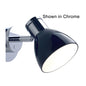 Gothen LED Reading Light, Matte Chrome with Black Shade, Integrated Dimmer Switch, 10-30VDC, 4W