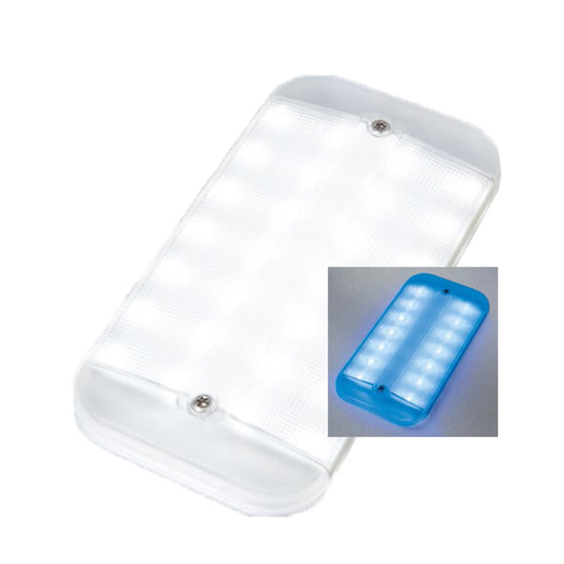 F-28 LED, Clear, Cool White with Blue Nightlight 10-30VDC, Surface-Mount