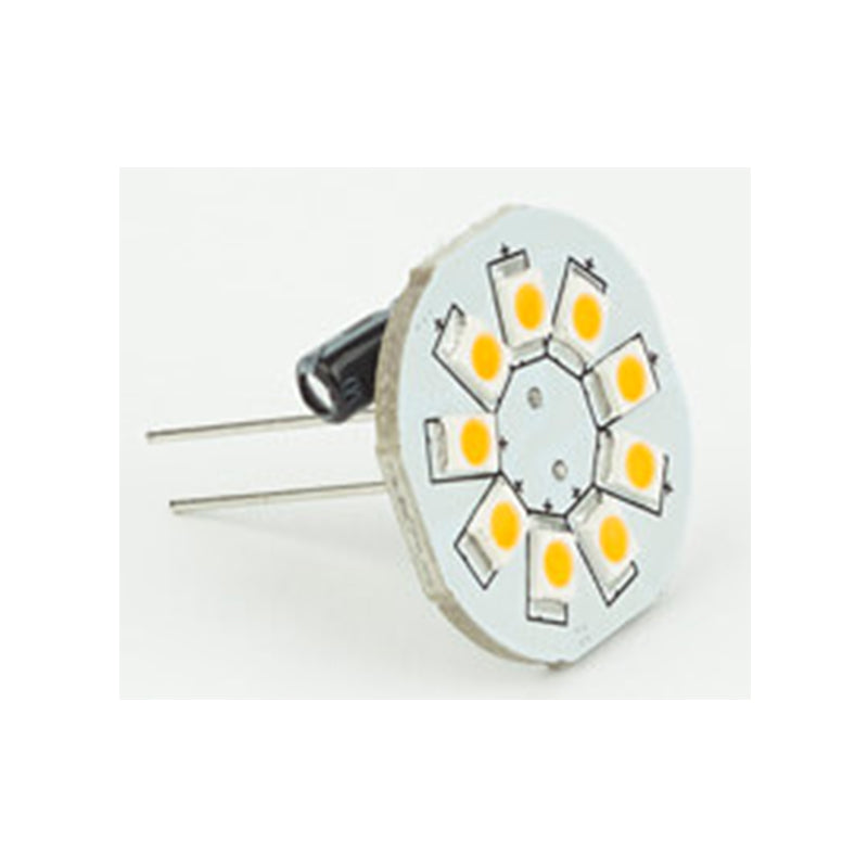 Mini GU4 LED Bulb, Back-Pin, Cool White, 10-30VDC, 9 x LED