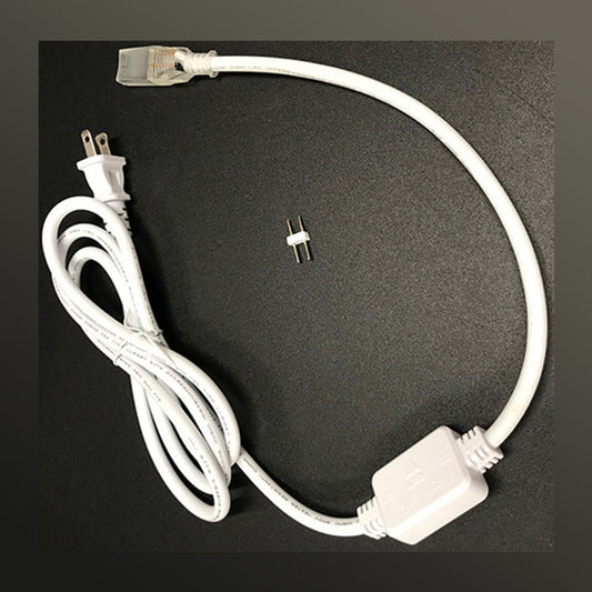 Connector Kit for Neon LED Rope Light, 120VAC includes connector, in-line rectifier, and 6' cord