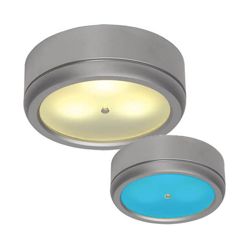 Norden (Master), Matte Chrome with Switch & Dimmer Bi-Color (WW/Blue), 10-30VDC, IP20