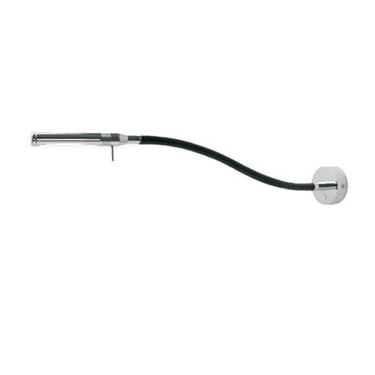 Rugen Table-Mount Reading Light, Chrome w/Black Leather, Includes Switch & Dimmer, WW/Red, 500MM