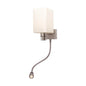 Jana-Flex LED Wall/Reading Light, Matte Chrome White Shade, Built-in Dimmer, 10-30VDC