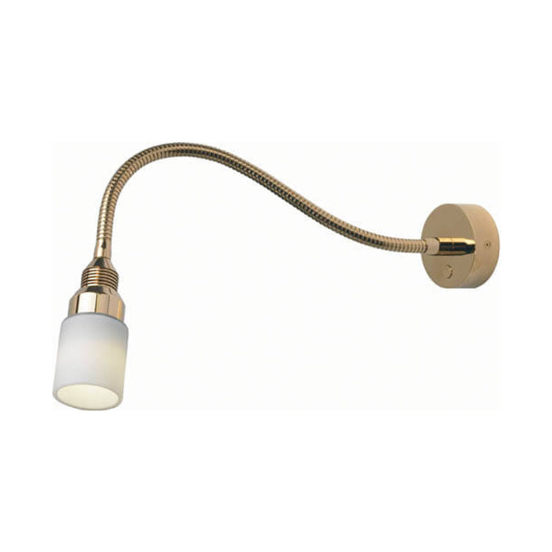 Kiel, Gold, White Glass Shade, 12" (300mm) Built-in Dimmer, 10-30VDC