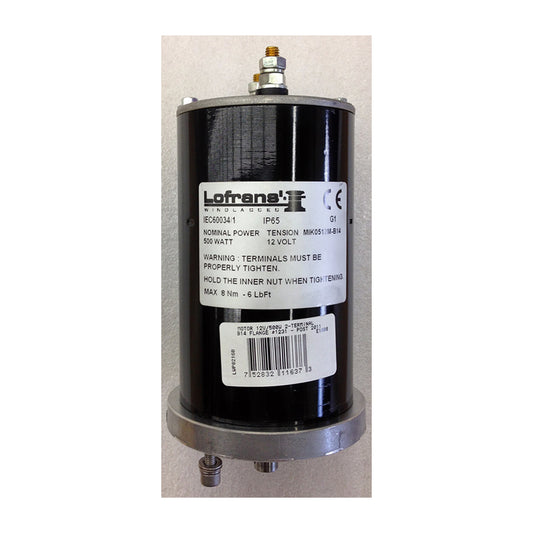 MOTOR 12V/500W 2-TERMINAL B14 FLANGE #1231 - POST 2011