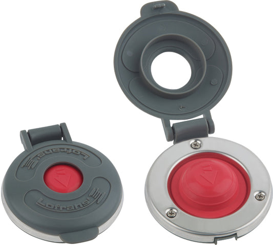 Lofrans Low Amperage Footswitch with Gray Cover Stainless Steel Bezel, Red Boot (Down)